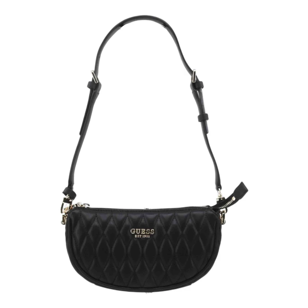 Guess Women's Black Shoulder Bags, One Size, Valla Mini Top-Zip Shoulder Bag