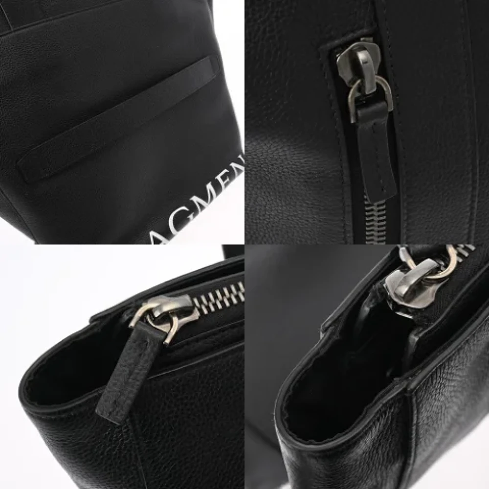 Bvlgari Vintage Pre-owned Leather shoulder-bags Black Heren