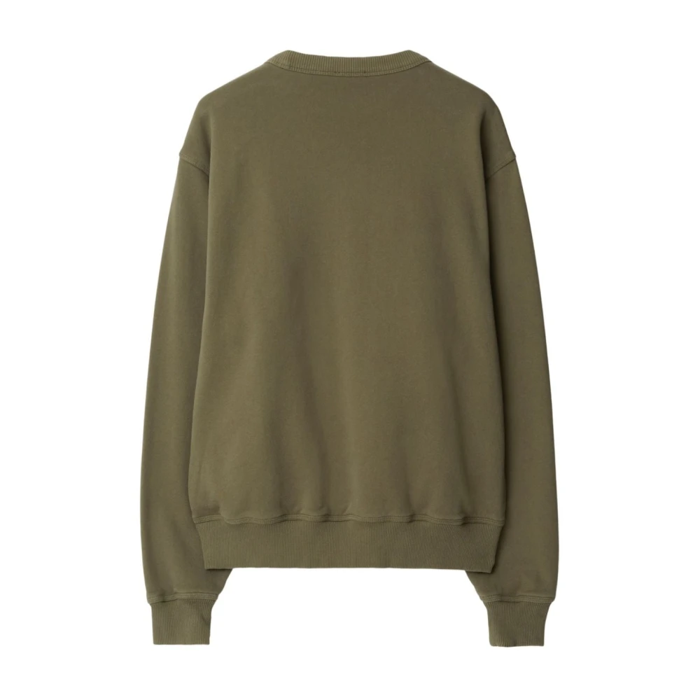 Burberry Militair Groene Geborduurde Paardenlogo Sweater Green Heren