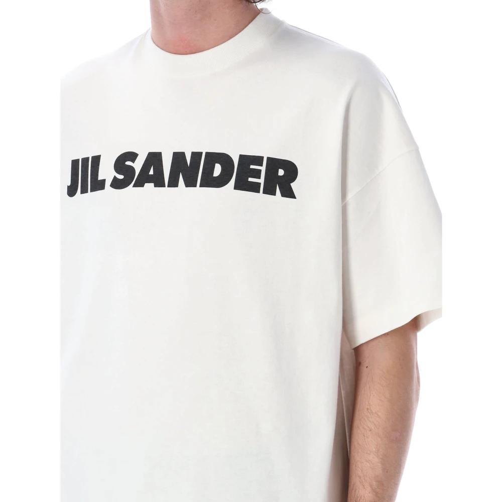 Jil Sander Korte Mouw Crew Neck T-Shirt White Heren