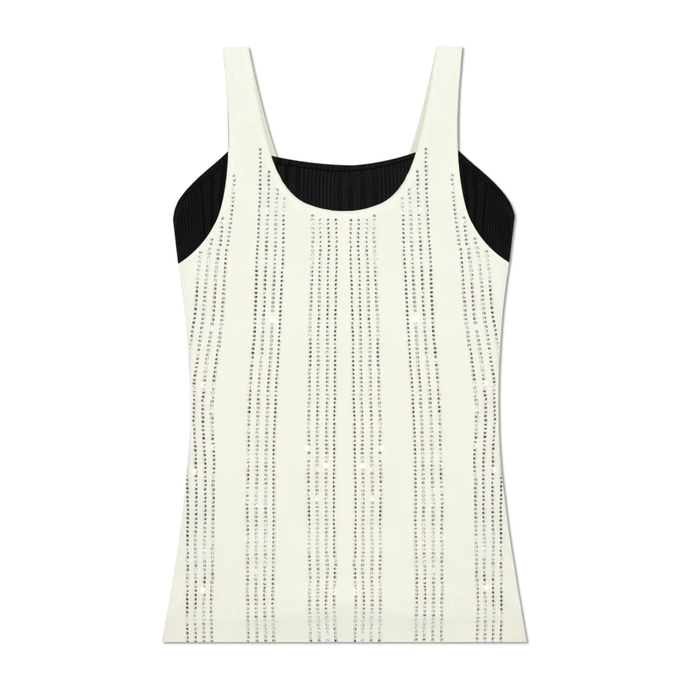 The Attico Women's Beige Double-Layered Top - Sleeveless Tops - Xs - Tops