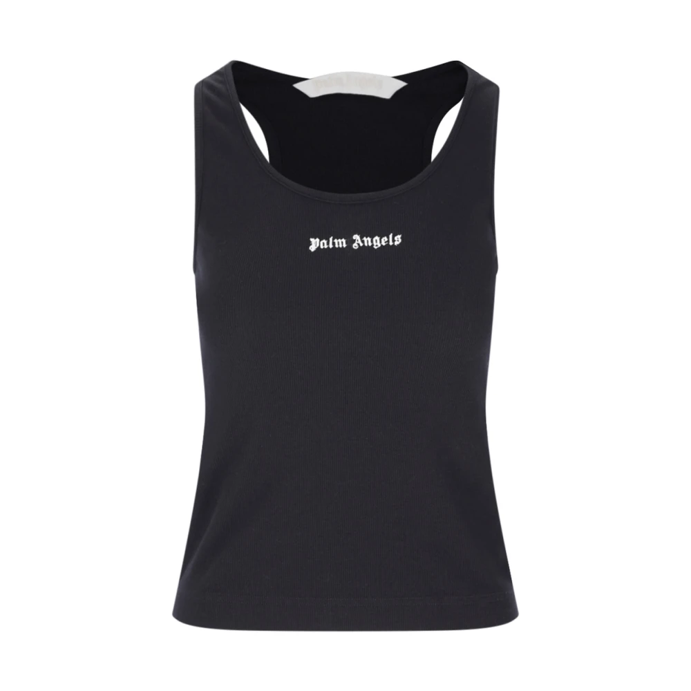 Palm Angels Femme Noir Tops, Taille: 40 Fr Débardeur Logo
