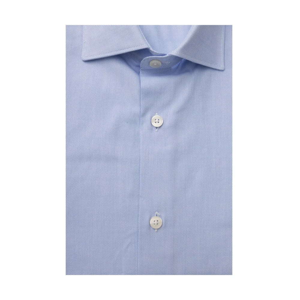 Bagutta Elegant Light Blue French Collar Shirt Blue Heren