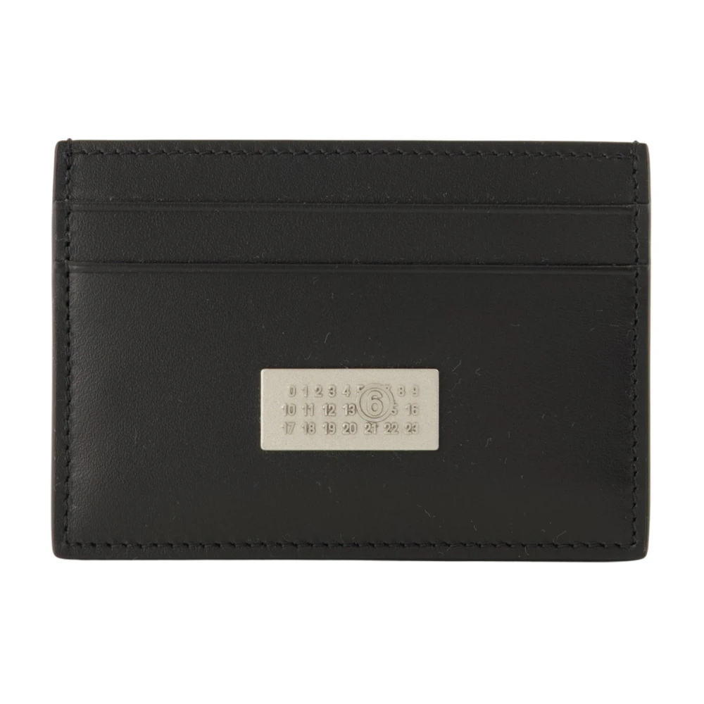 Mm6 Maison Margiela Unisex Black Wallets & Cardholders, One Size, Numeric Cardholder