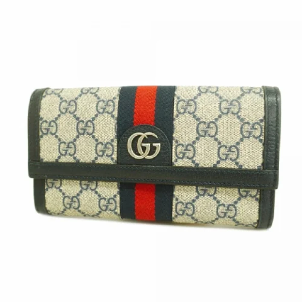 Gucci Vintage Pre-owned Leather wallets Beige Dames