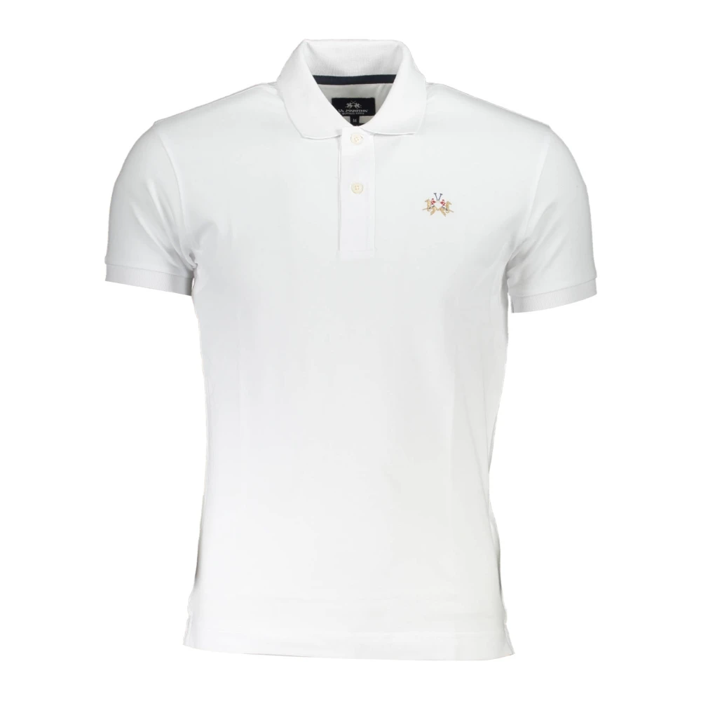 La Martina Men's White Short Sleeve Polo Shirt 2XL