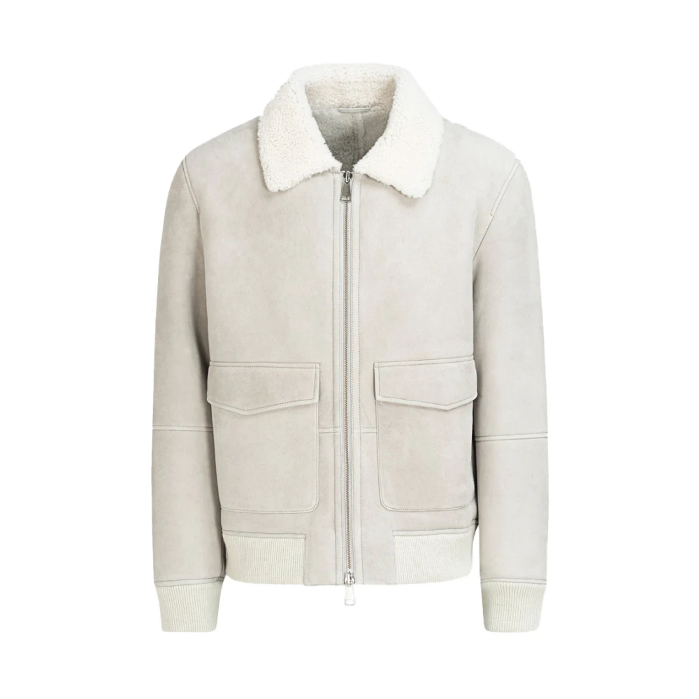 Dondup Shearling jas met shearling kraag Beige Heren