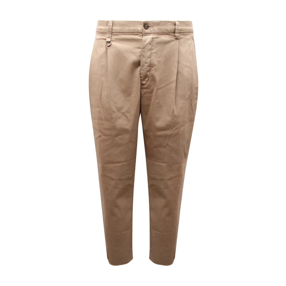 Paolo Pecora Men's Beige Delavè Trousers Model 22Ec1m0b0710028