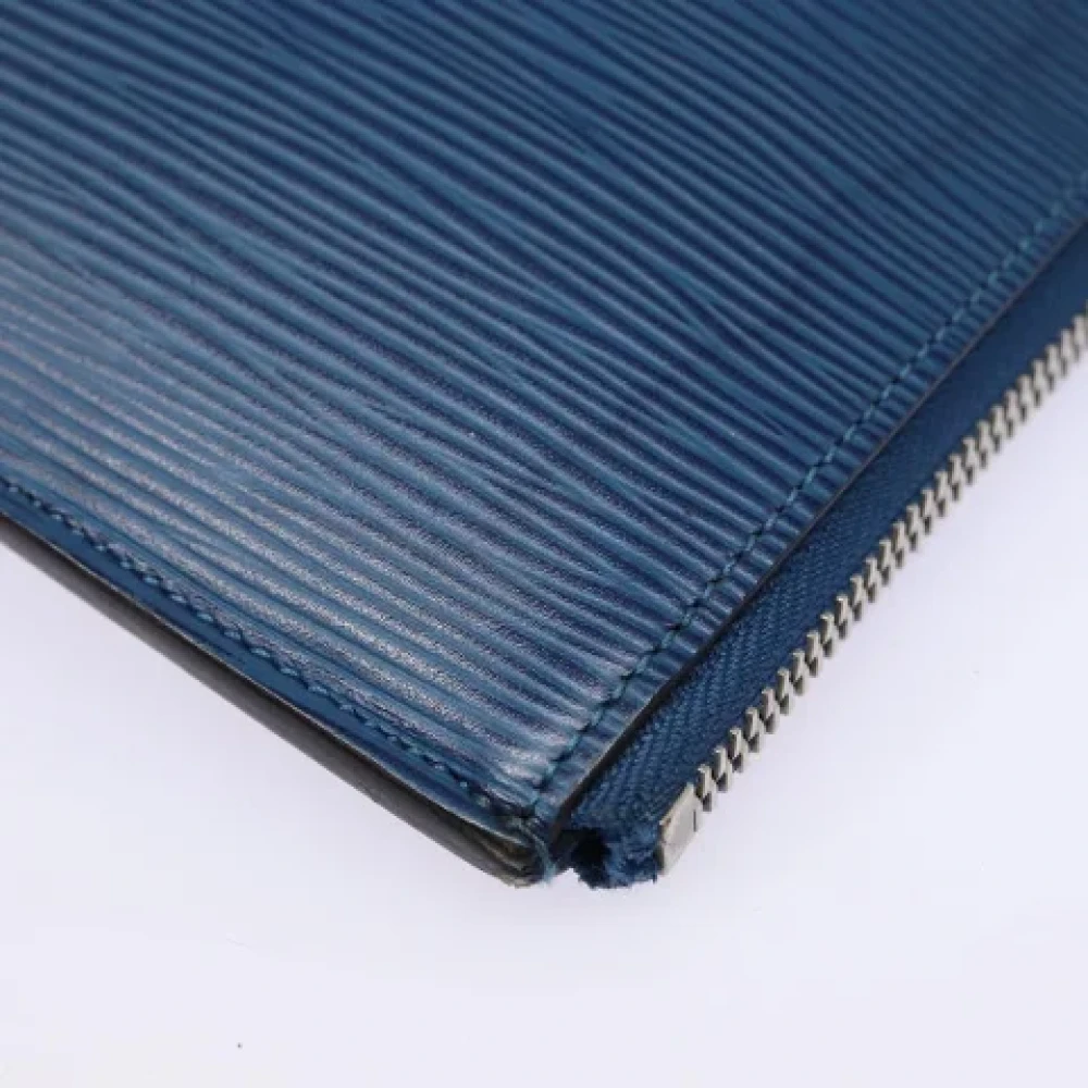 Louis Vuitton Vintage Pre-owned Leather clutches Blue Dames