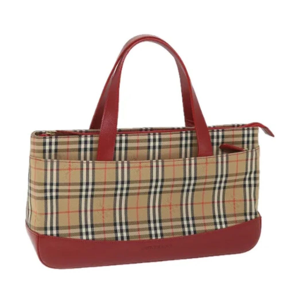 Burberry Vintage Pre-owned Nylon handbags Beige Dames