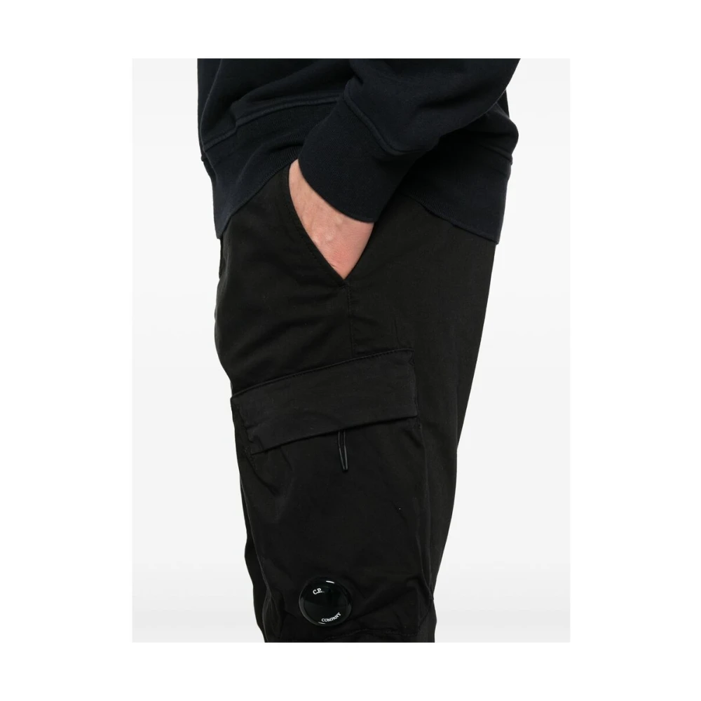 C.P. Company Zwarte Cargo Broek met Verborgen Sluiting Black Heren