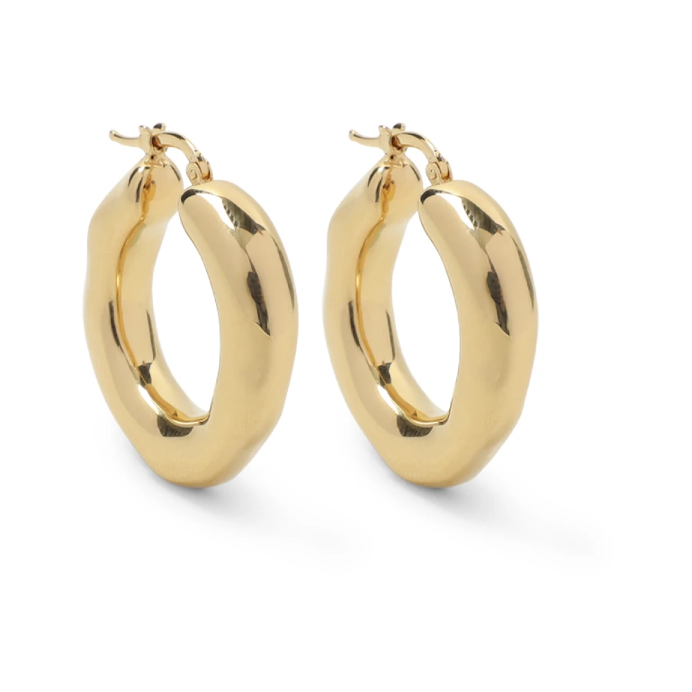 Jil Sander Women's Yellow Small Hoop Earrings - Earrings - One Size - Accessories