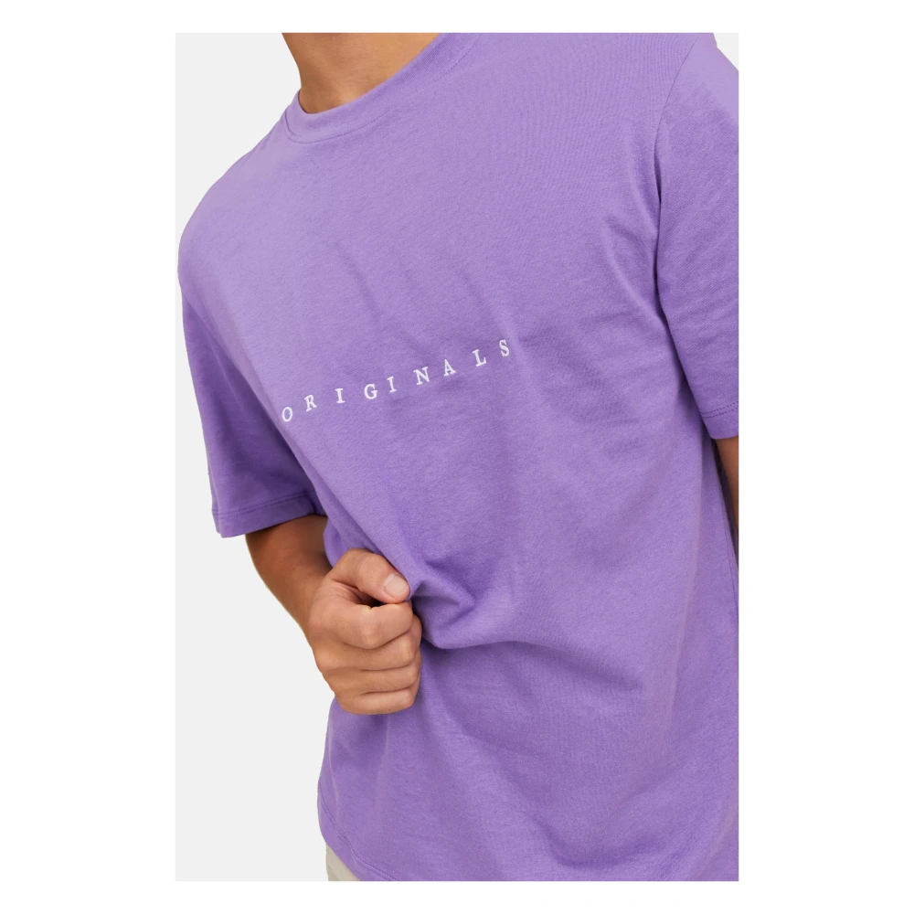 jack & jones Copenhagen Korte Mouw Geborduurd T-Shirt Purple Heren