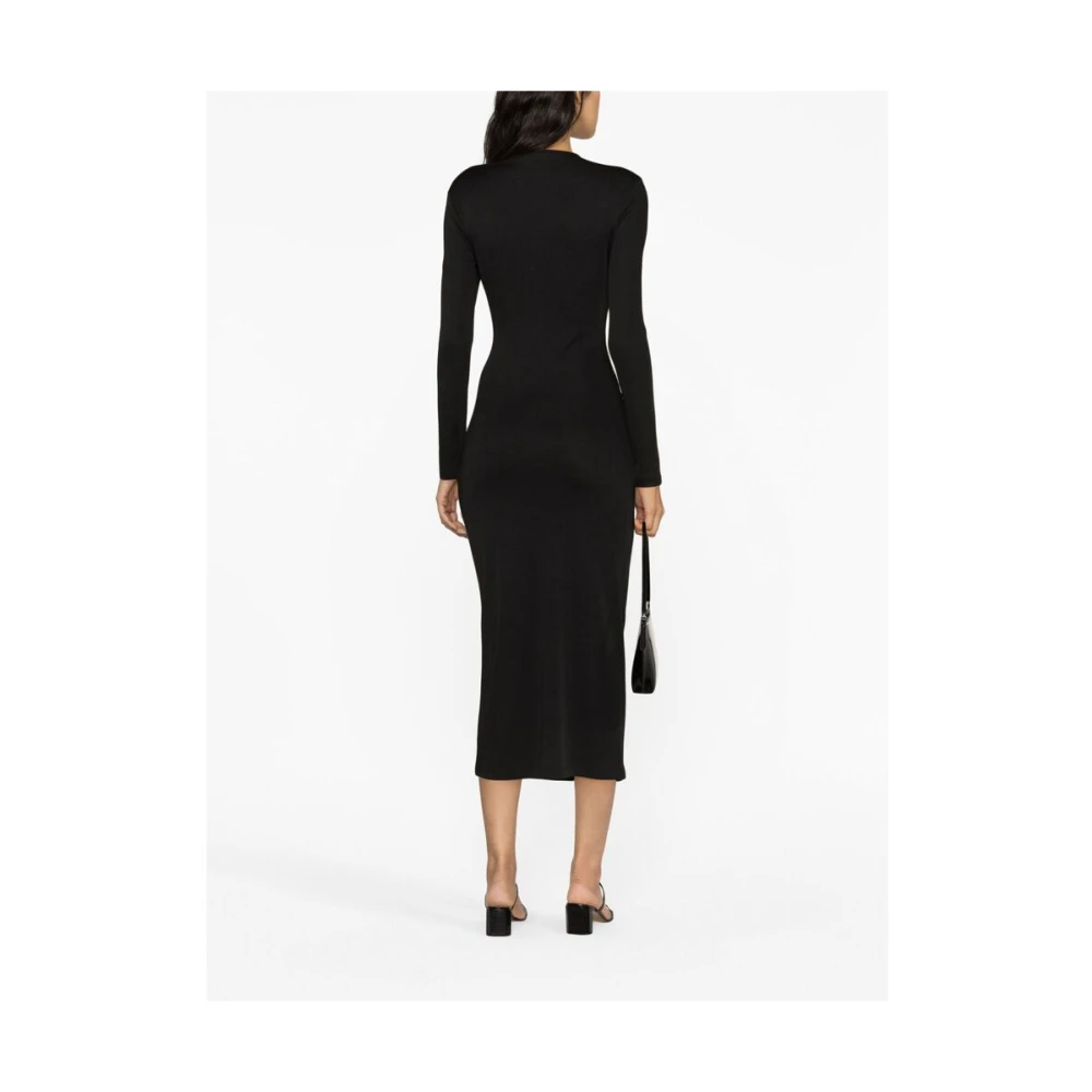 Christopher Esber Zwarte V-hals jurk met uitsparingen Black Dames