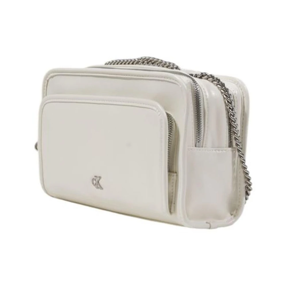 Calvin Klein Polyester handtas met polyurethaan afwerking White Dames