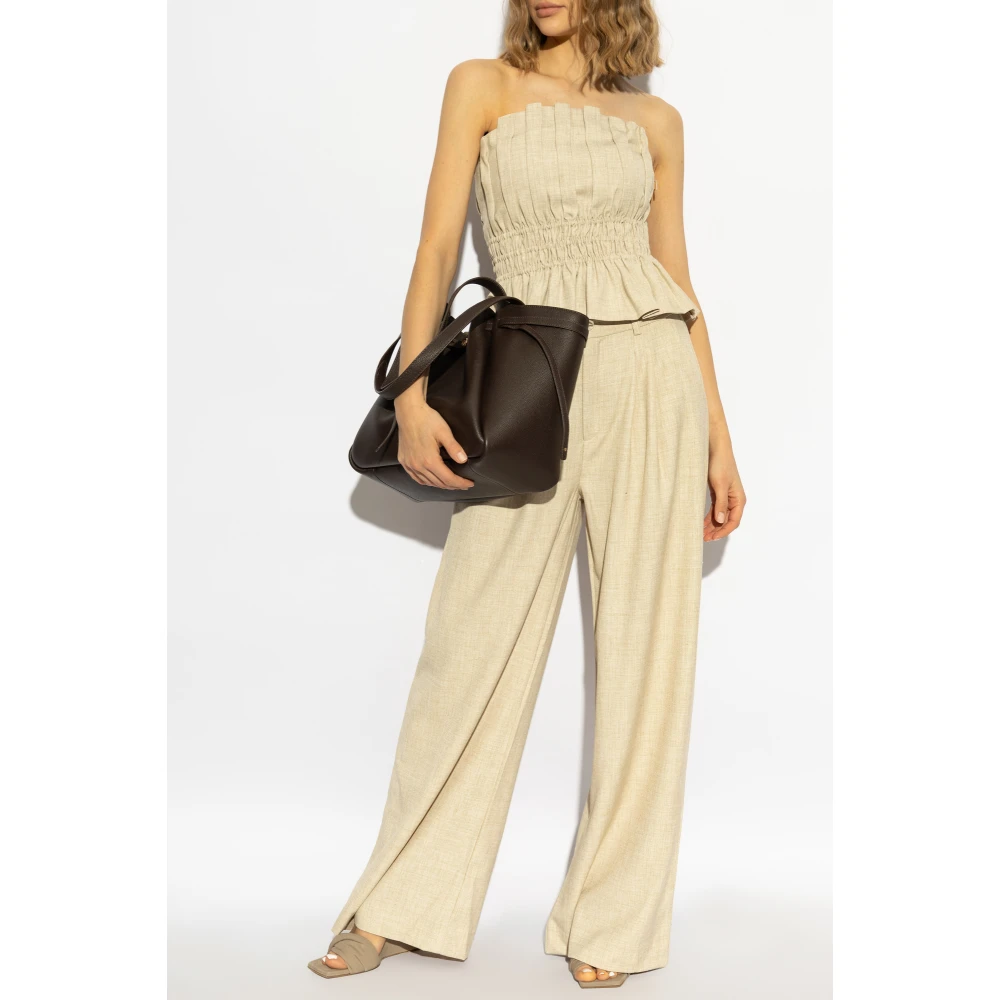 Gestuz Geplooide broek Beige Dames