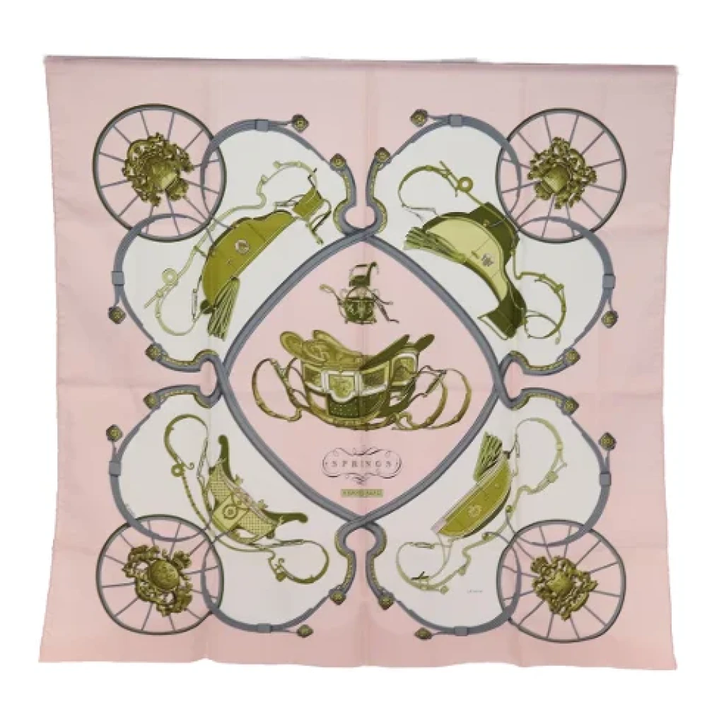 Hermès Vintage Pre-owned Silk scarves Pink Dames