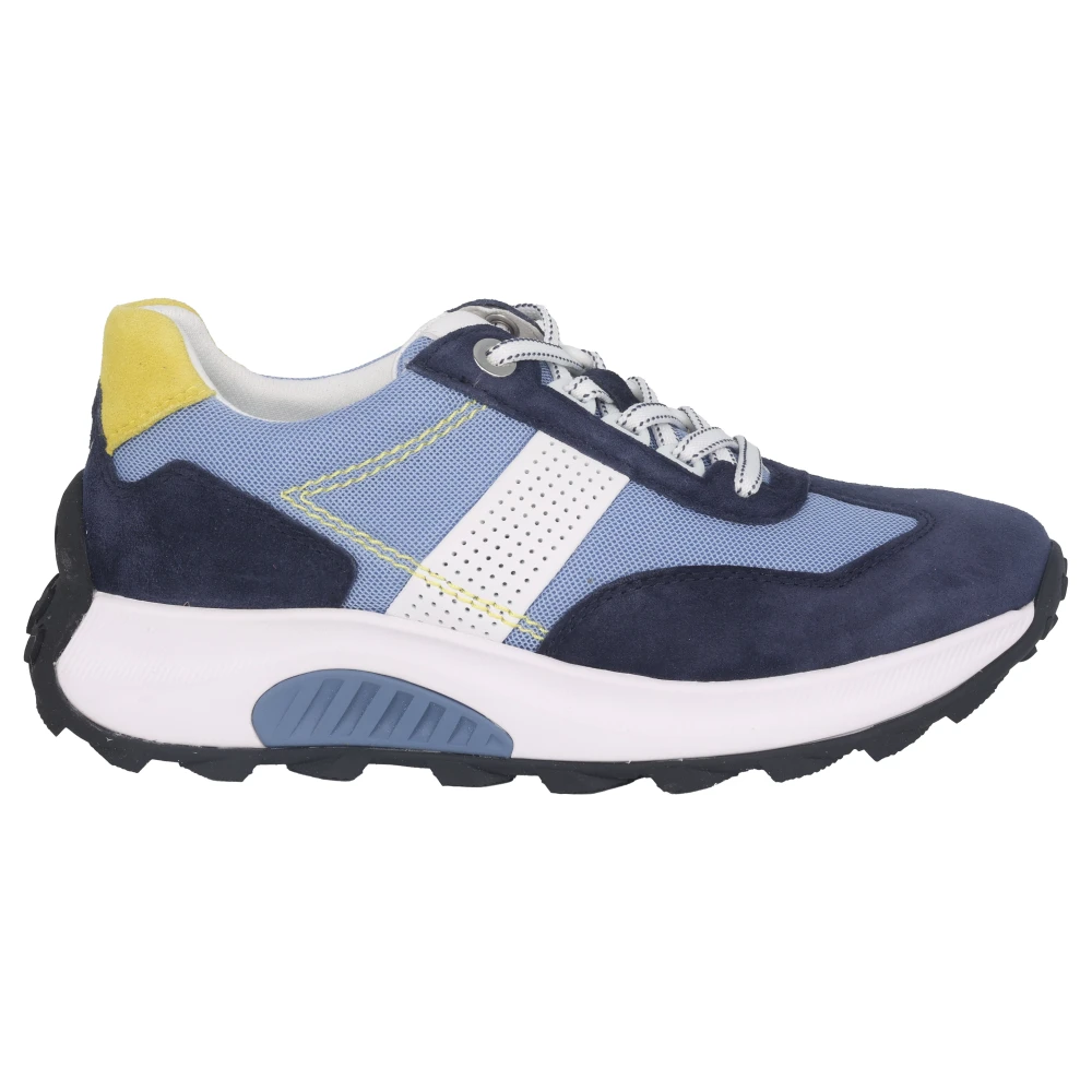 Gabor Blauwe Mix Walking Sneaker voor Vrouwen Dames Schoenen