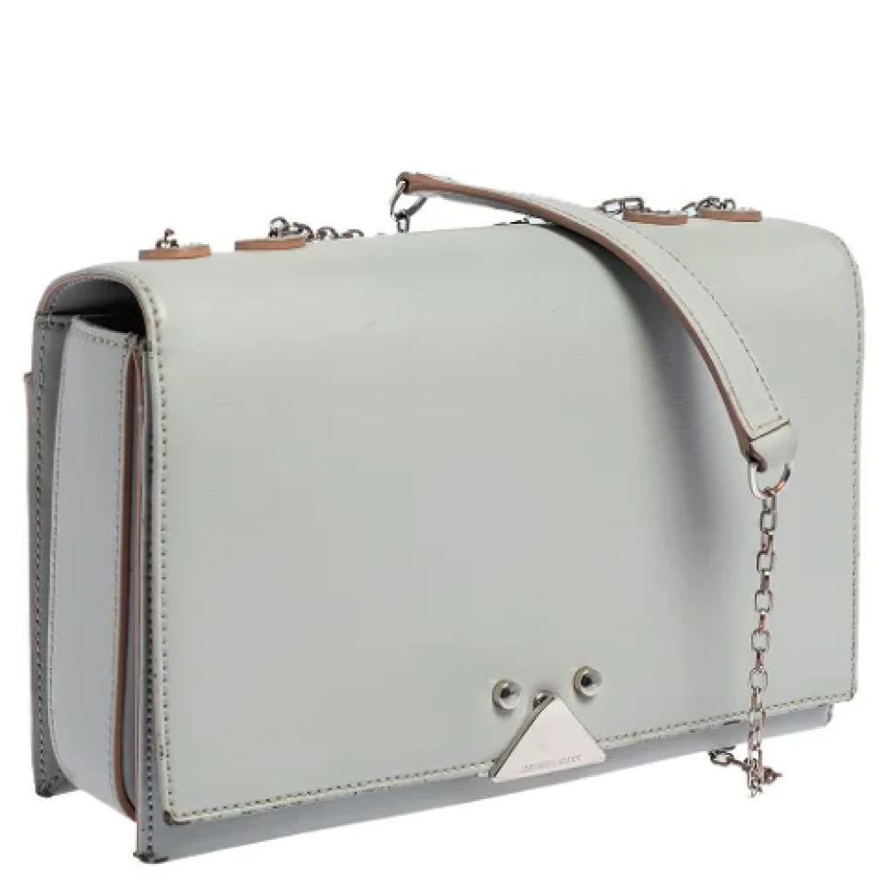 Armani Pre-owned Leather shoulder-bags Gray Dames