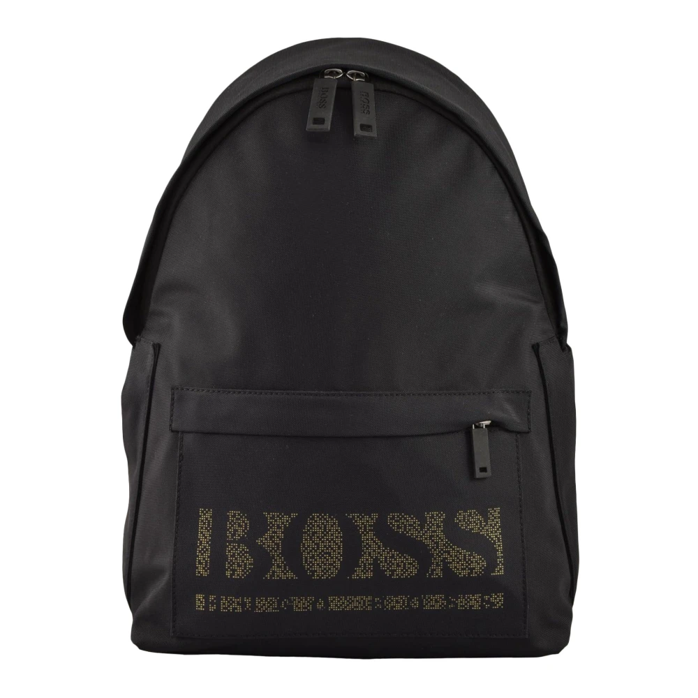 Hugo Boss Stijlvolle Rugzak van Polyester Black Heren
