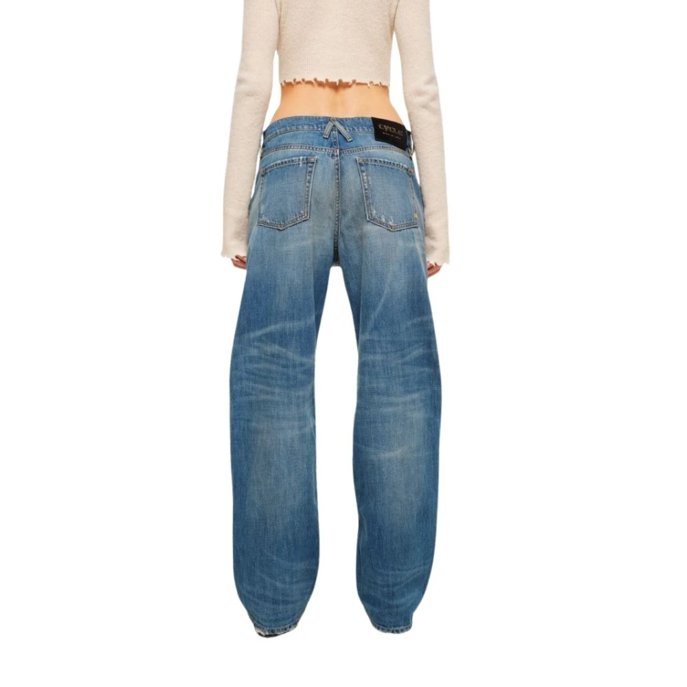 Cycle Zomer Denim Slubby Donker Indigo Jeans Blue Dames