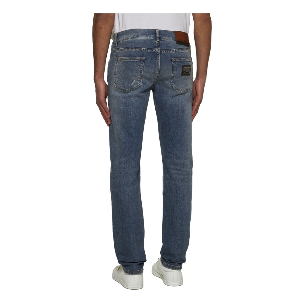 Dolce & Gabbana Blauwe Skinny Fit Jeans Blue Heren