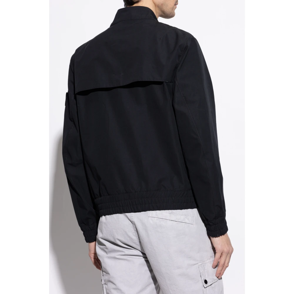 Stone Island Jas met logo Black Heren