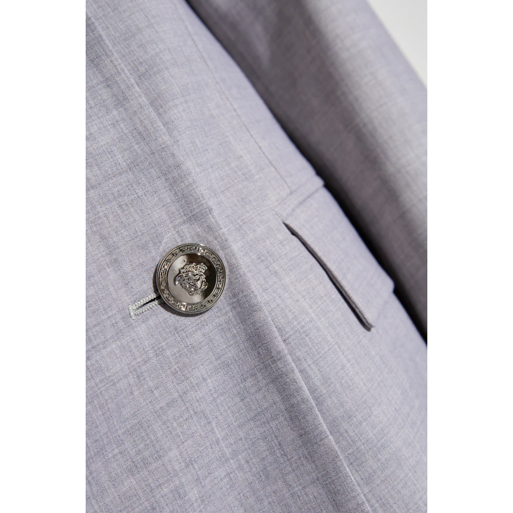 Versace Dubbelrijige blazer Gray Dames