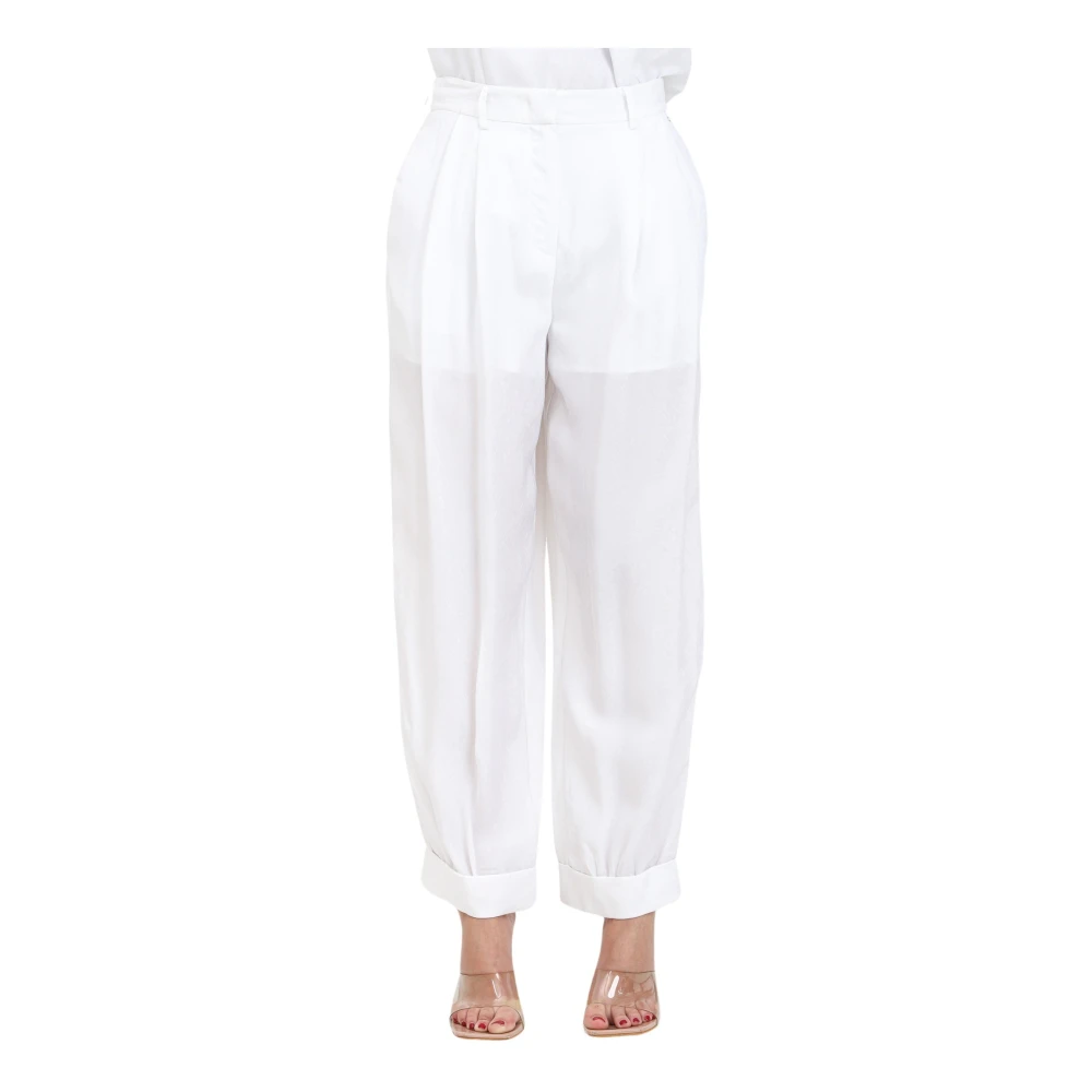 Armani Exchange Trousers White Dames