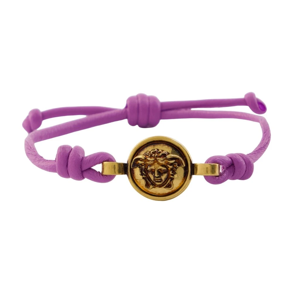 Versace Donna Viola - Bracciale Medusa In Pelle - Accessories - One Size