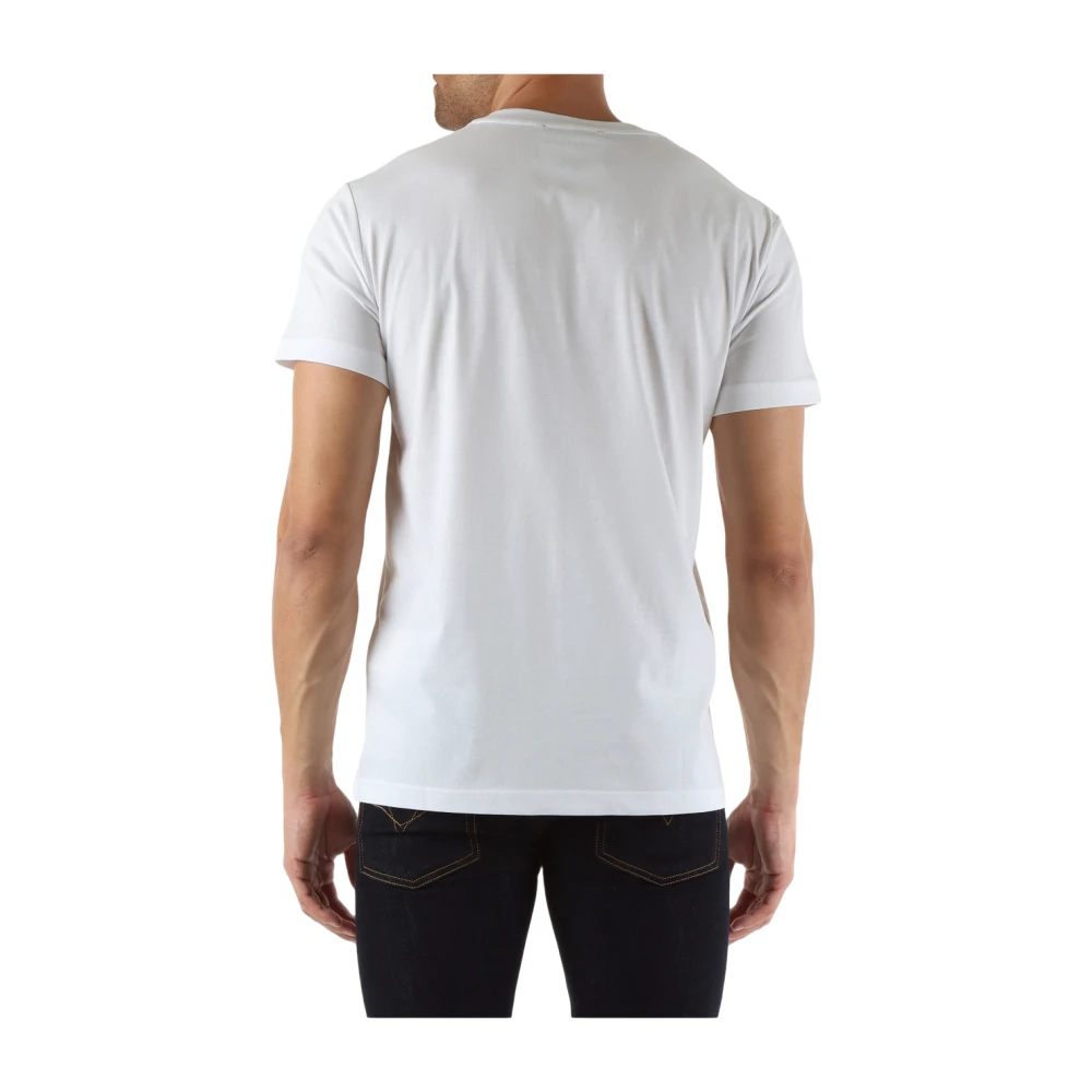 Versace Jeans Couture Slim Fit Katoen Logo T-shirt White Heren