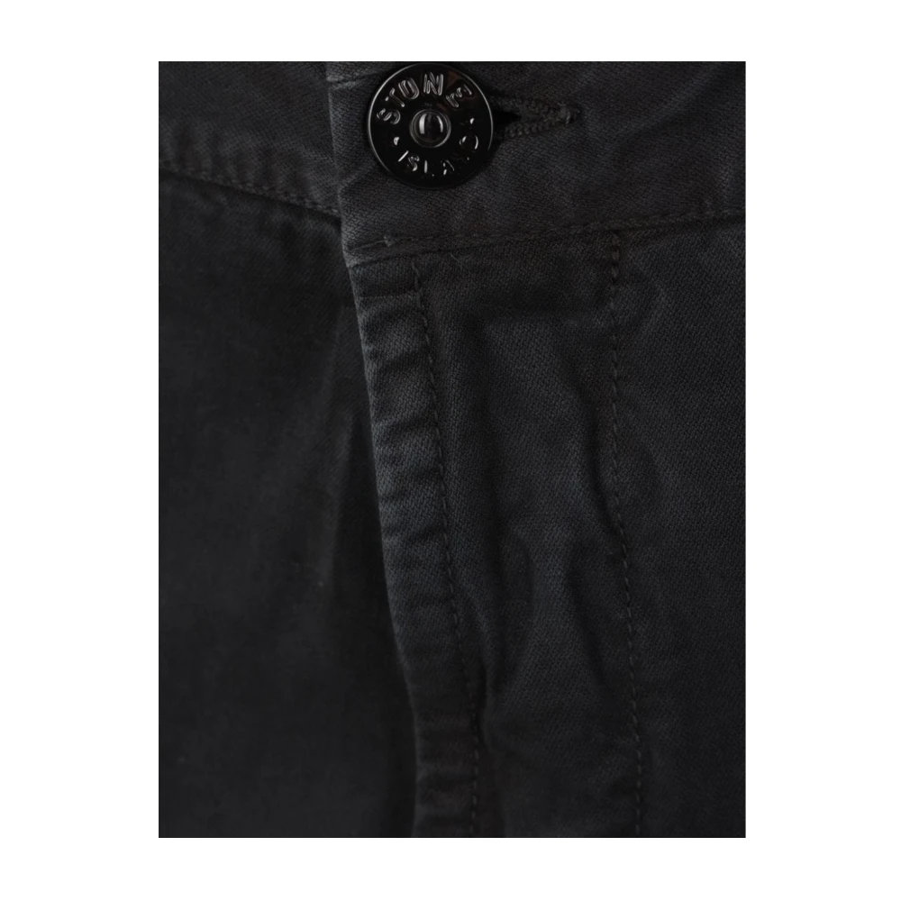Stone Island Slim-Fit Broek voor Moderne Man Black Heren