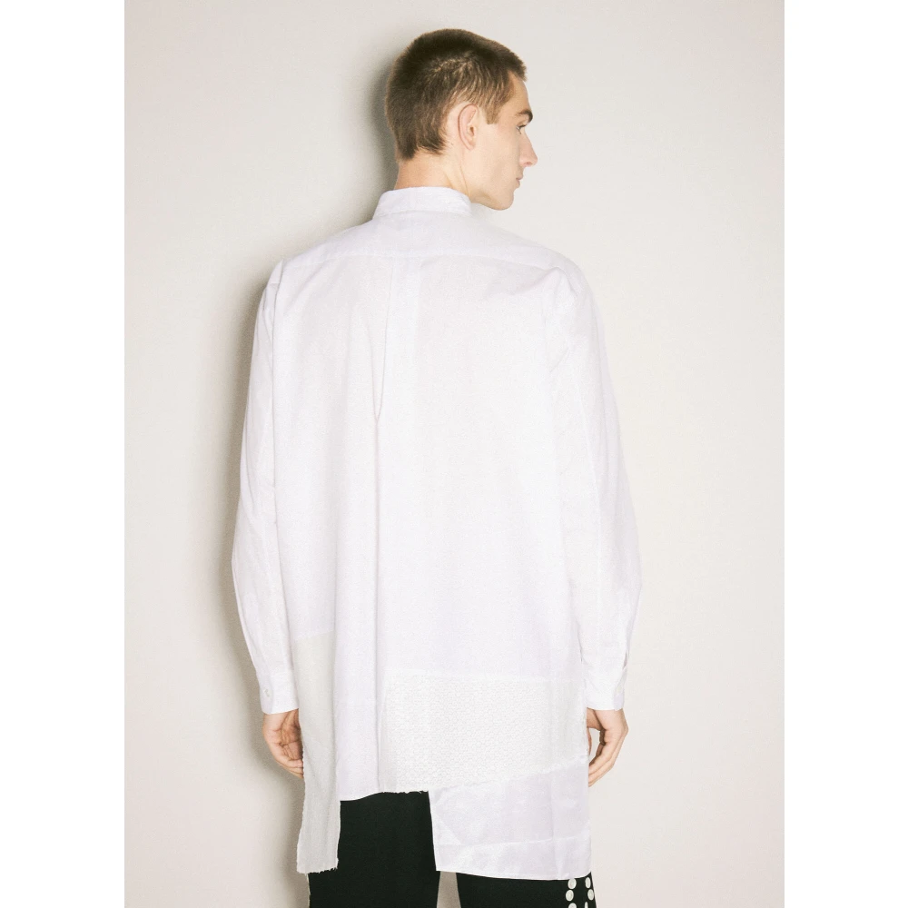 Comme des Garçons Contrastpaneel Pailletten Shirt White Heren