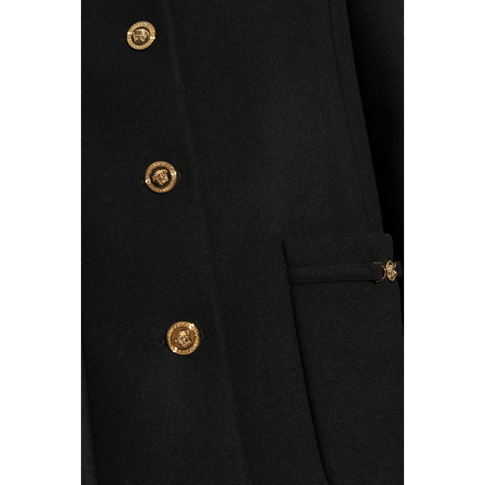 Versace Wollen jas Black Dames