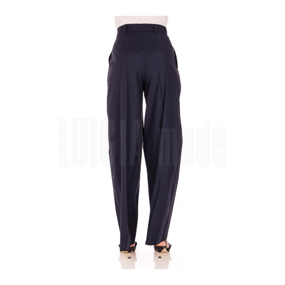 Max Mara Lange Broek Blue Dames