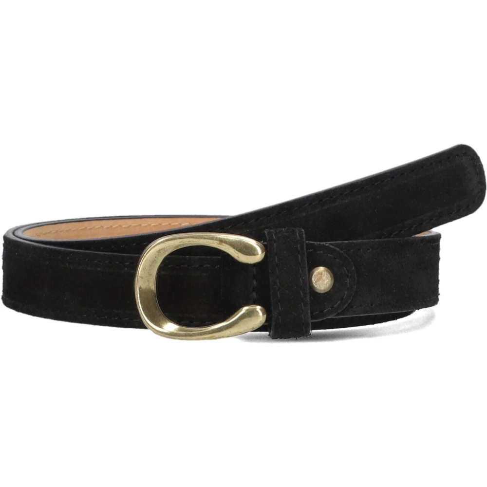 Notre-v Zwarte Leren Riem Cece Stijl Black Dames