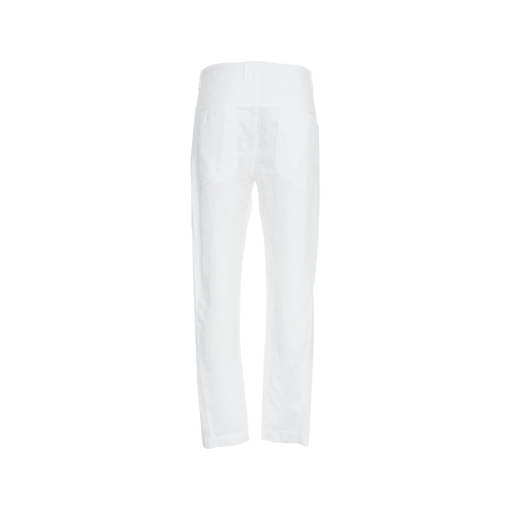 Transit Witte Linnen Wijde Pijp Broek White Heren