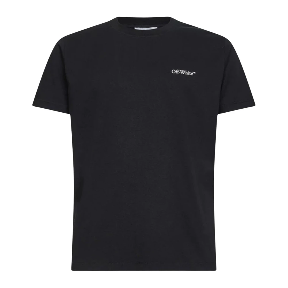 Off White Men's Black Cotton T-Shirt With Logo - T-Shirts - M - Tops