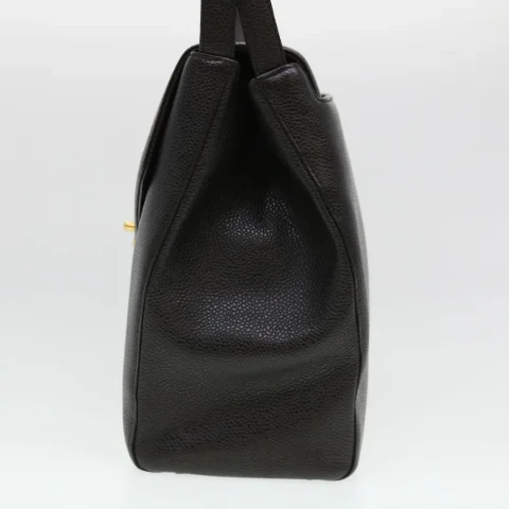 Chanel Vintage Pre-owned Leather chanel-bags Black Dames