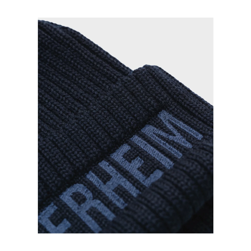 Stutterheim Pompon Ribgebreide Muts Blue Unisex