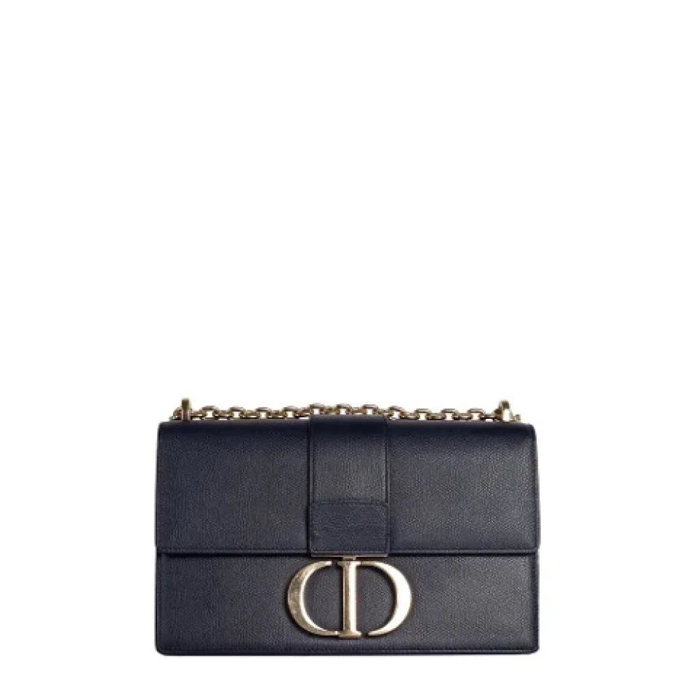 Dior Vintage Pre-owned Leather dior-bags Blue Dames