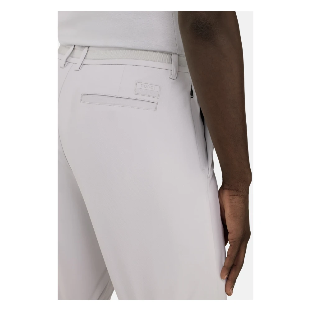 Boggi Milano B Tech Stretch Nylon Bermuda Shorts Beige Heren