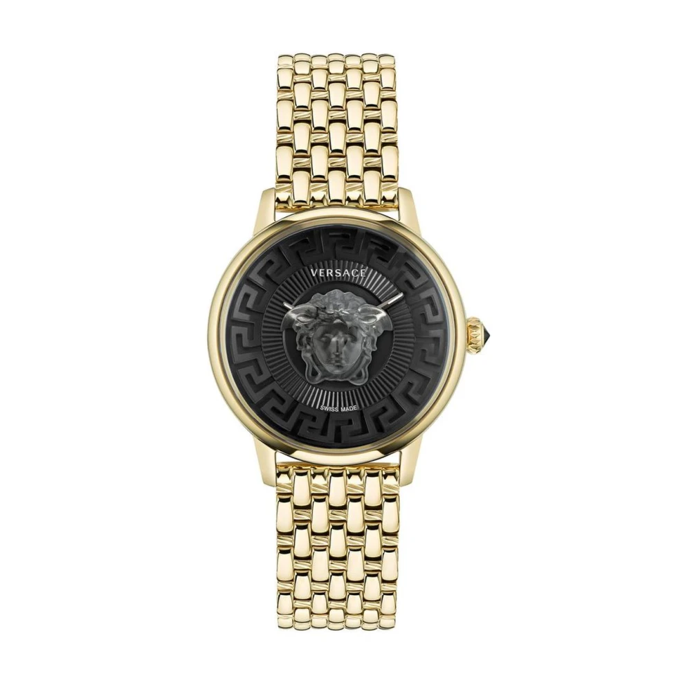 Versace Unisex Yellow Elegant Stainless Steel Dress Watch