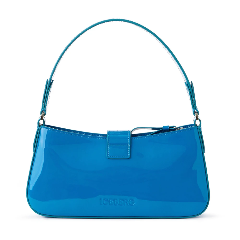 Iceberg Kobalt Piuma patentleren tas met bovenhandvat Blue Dames