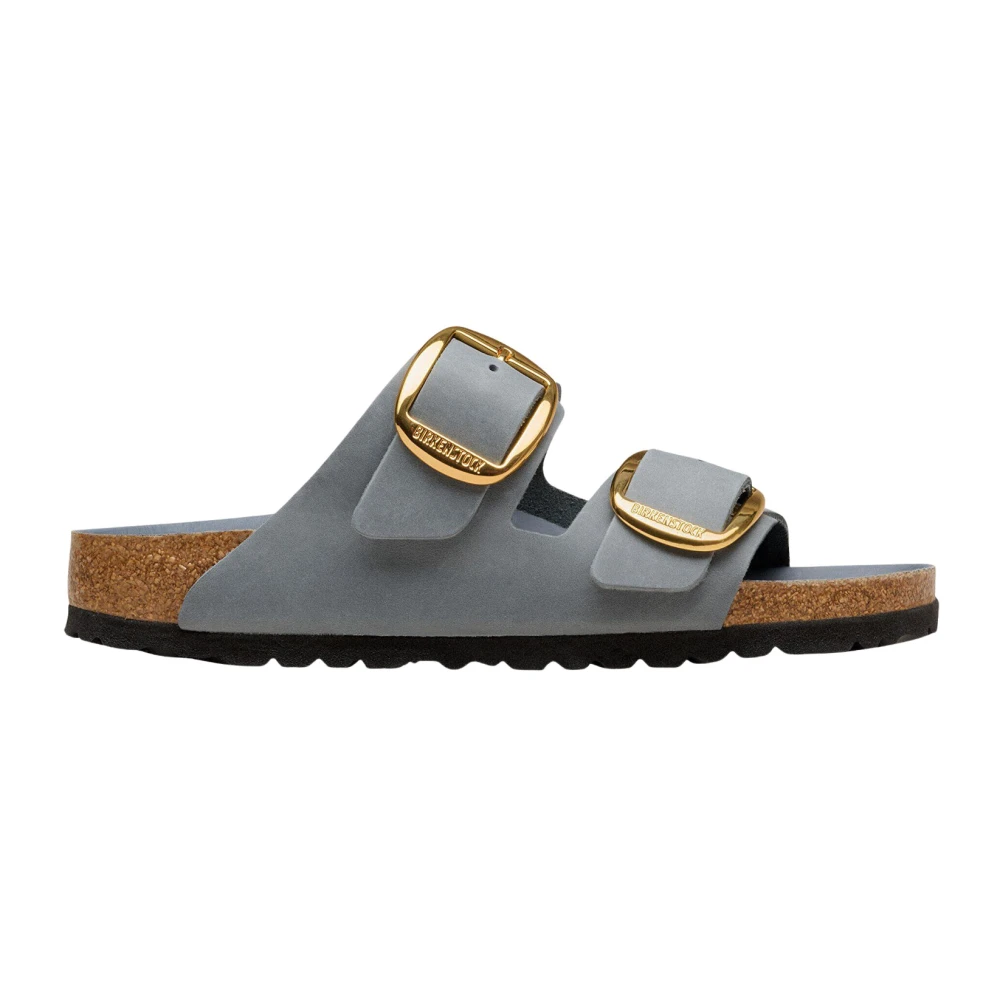 Birkenstock Men's Gray Sliders, 3 Uk, Arizona Big Buckle