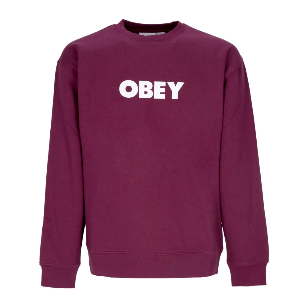 Obey Premium Crew Neck Fleece Sweatshirt Red Heren
