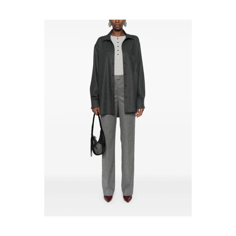 Andamane Grijze Shirt met Spreidkraag Gray Dames