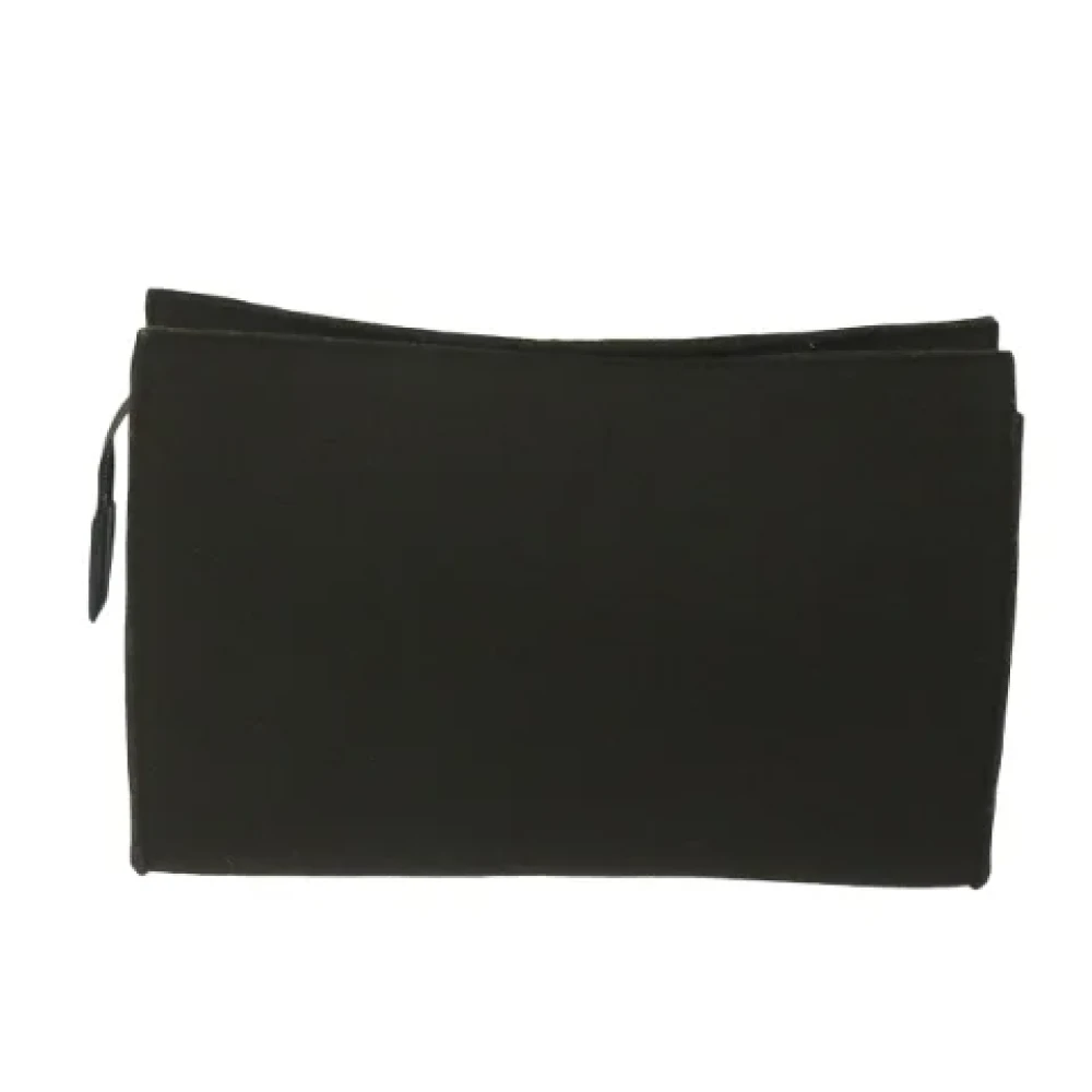 Hermès Vintage Pre-owned Wool clutches Black Dames