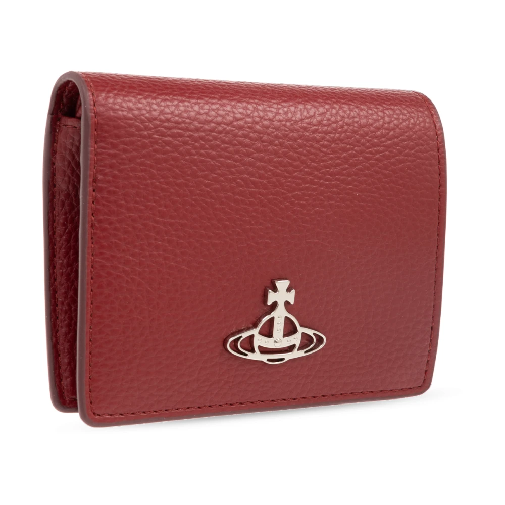 Vivienne Westwood Leren portemonnee met logo Red Dames