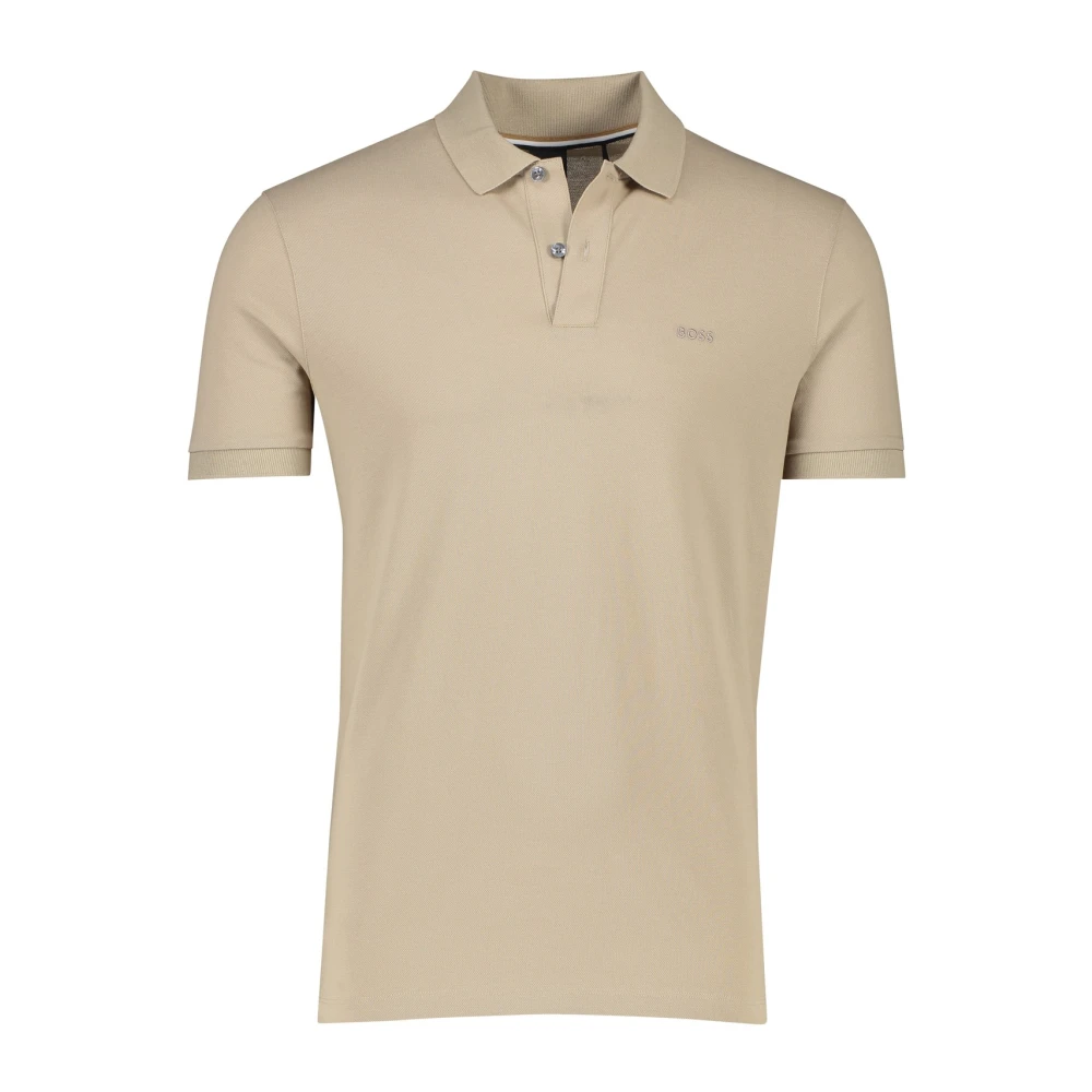 Hugo Boss Beige Polo Met Korte Mouwen Beige Heren